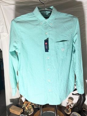 Chaps Mint Green Button-Down Oxford Shirt